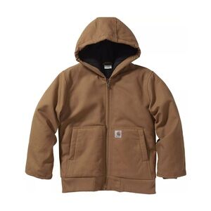 Carhartt Boys' Canvas Insulated Hooded Active Jacket. 3T. New With Tags.